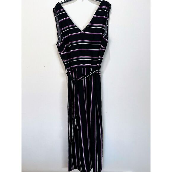 Wide Crop Leg Pantsuit, Romper, Striped Worthington 12 - Picture 2 of 7
